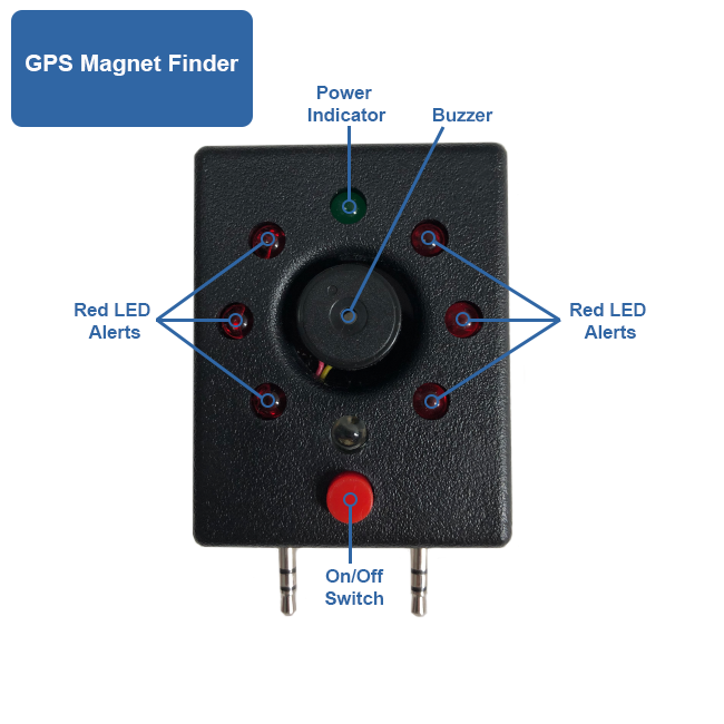 Included magnet sensor allows for you to locate magnets on active or passive tracking devices.