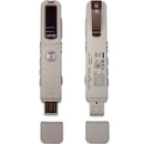 Remove the cap from the bottom of the unit to download and charge your device.