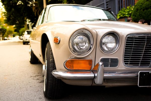 image of a classic car parked on the street