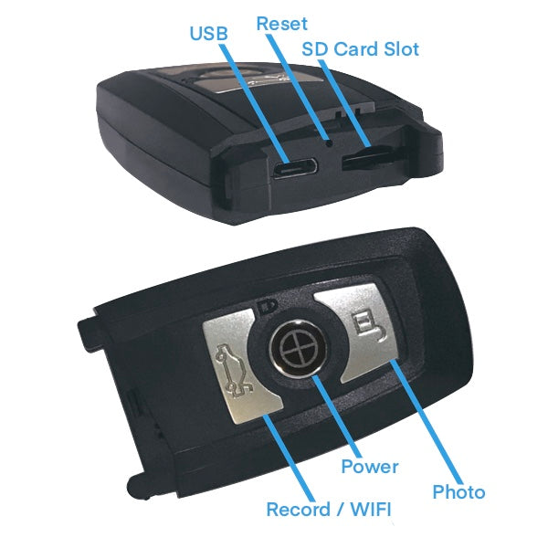 Remote Key Camera 4K Key Fob Mini Security Camera with Audio | WIFI | SpyCentre.com