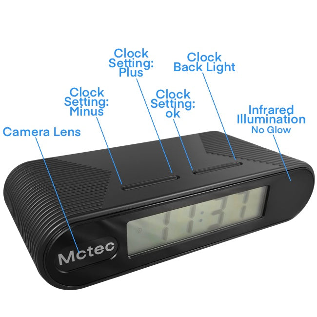 WIFI Enabled Clock Camera with IR.