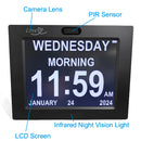 The night vision can see up to 15 feet in low light settings.