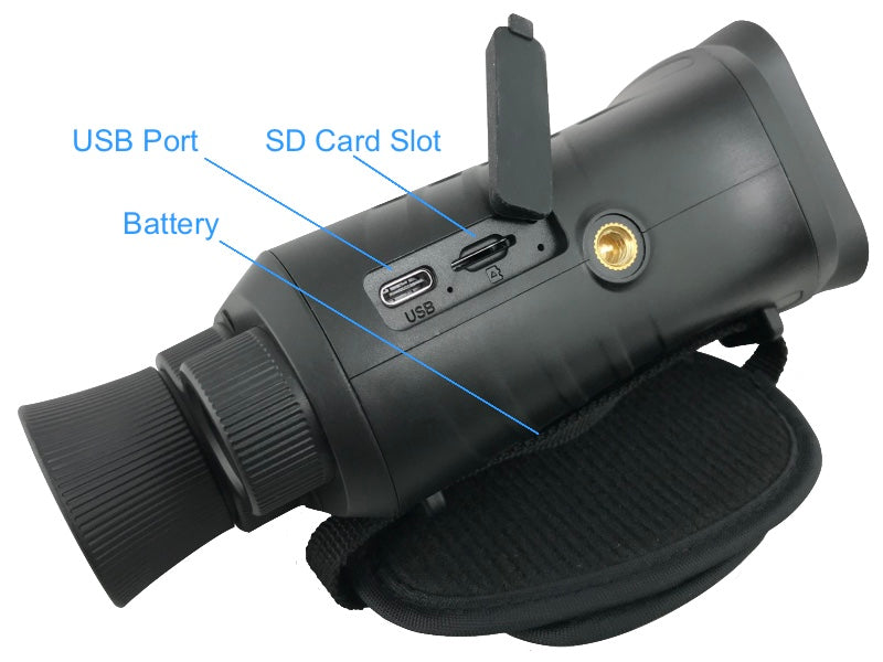 Built-in infrared illuminator that allows you to se up to 985 feet at night.