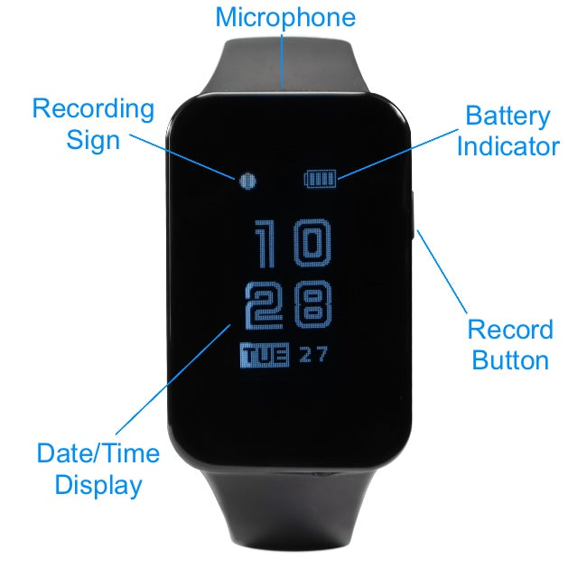 Voice Activated Audio Recording Watch Easy To Ues spycentre.com