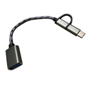 All in one on the go cable for Android smartphones.