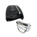 This covert key fob camera does not have indicator lights present when recording.