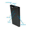 Voice recordings can be time and date stamped for easy organization. The World's Thinnest Micro Voice Recorder.