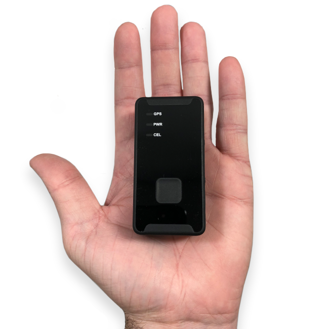 This palm-sized tracker is great for tracking from within a glove compartment or carried in a pocket