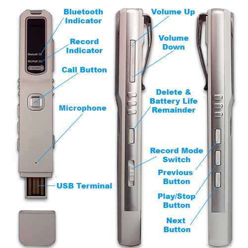 Bluetooth Phone Call Recorder Comprehensive Break Down Of Each Button And Function