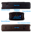 Key Chain FOB Voice Activated Recorder Indicator Lights And Voice Activation Switch / Vibration Switch Identifcation Locations