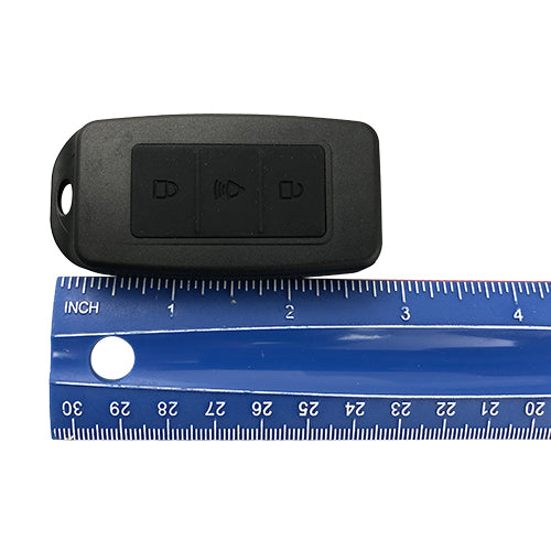 Law Mate Keychain Audio Recorder Next To Ruler For Size Under 3 Inches