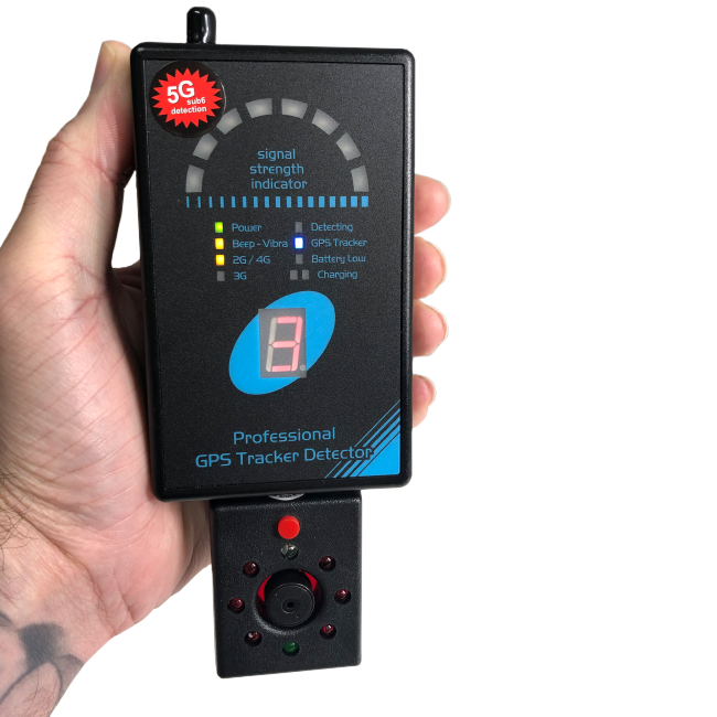 Magnet sensor allows for you to conveniently sweep for GPS trackers.